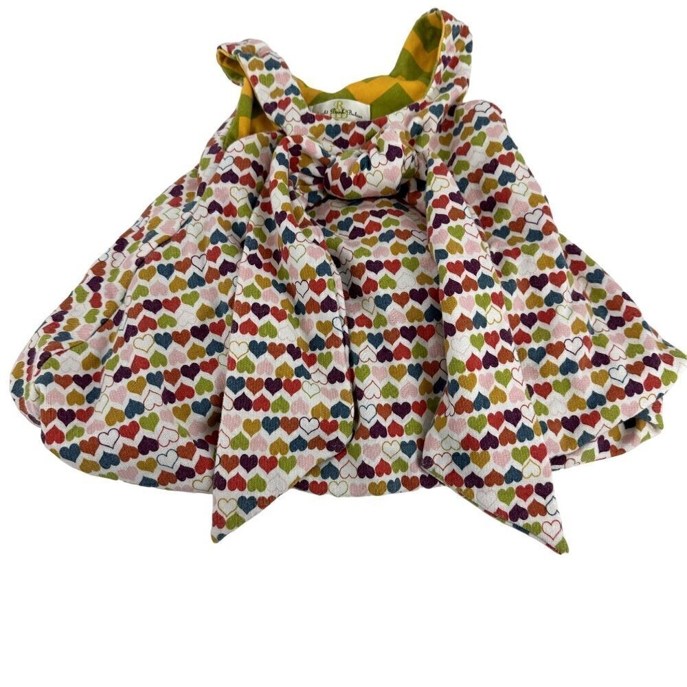 * Right Bank Babies Bubble Dress Sleeveless Dress Heart Pattern Size 9 Months